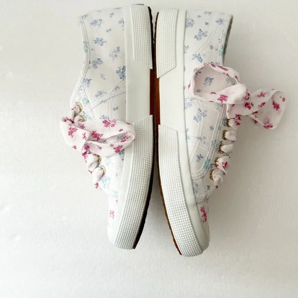 SUPERGA Floral Canvas Low Top Sneakers - Picture 11 of 12